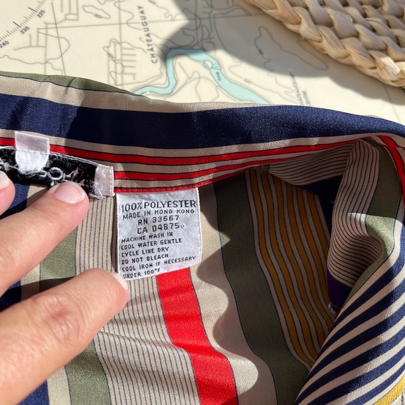 Vintage 90s Regina Porter Polyester Striped Top - Picture 5 of 6